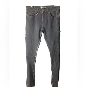 VALABASAS Men's Flare Stacked Striped Black Jeans Size 32